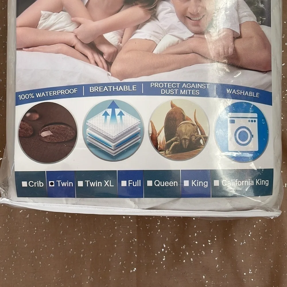 Brand New Premium Quilted 100% Waterproof Washable Twin Size Mattress Protector